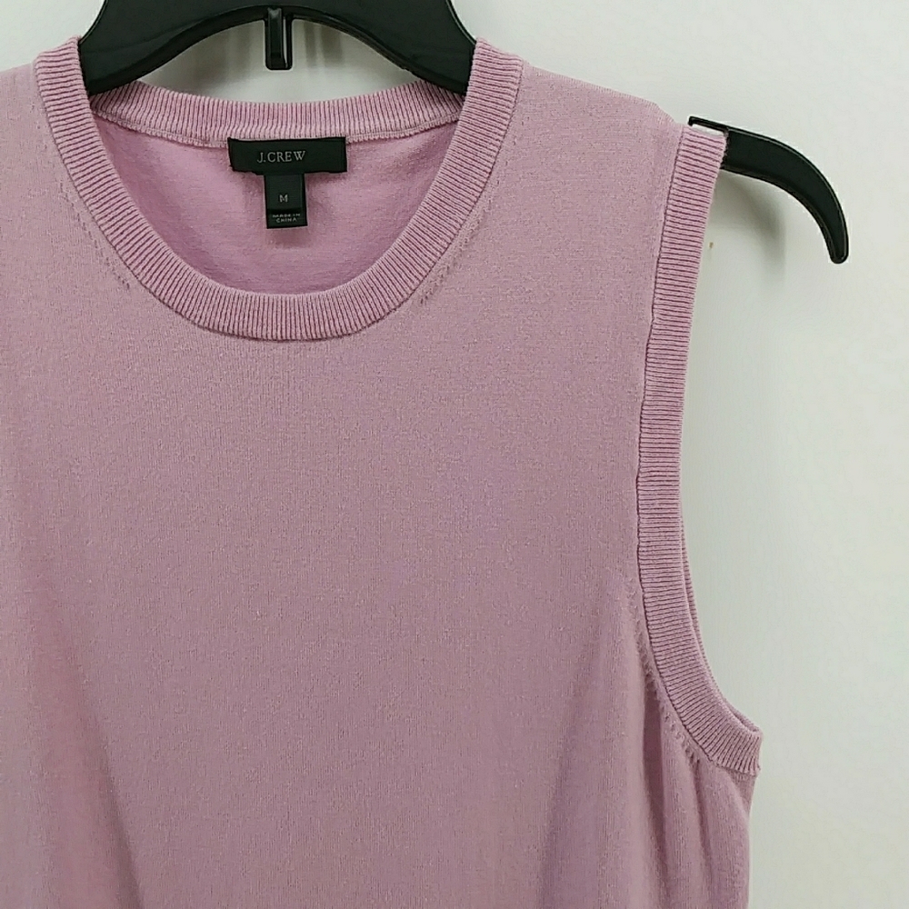 J. Crew Sweater Vest Lavender Lilac Purple Top Medium